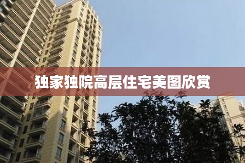 独家独院高层住宅美图欣赏