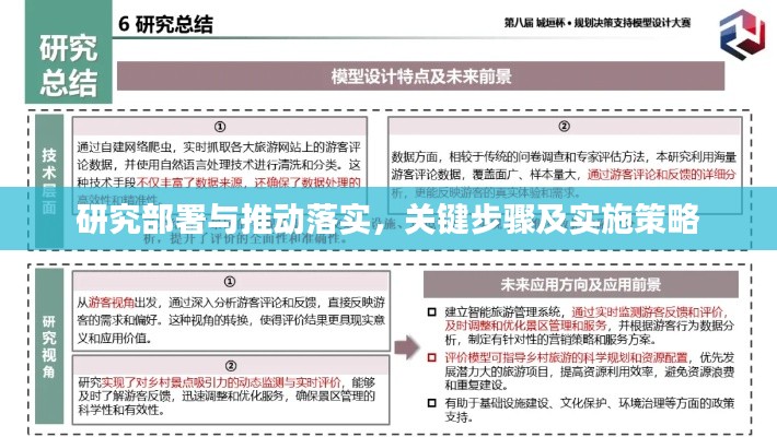 研究部署与推动落实，关键步骤及实施策略