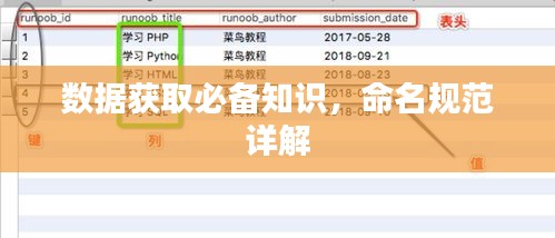 数据获取必备知识，命名规范详解
