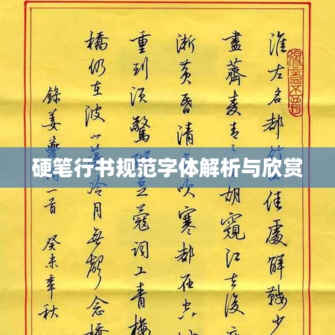 硬笔行书规范字体解析与欣赏