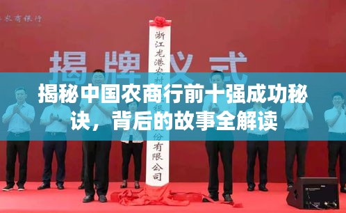 揭秘中国农商行前十强成功秘诀，背后的故事全解读