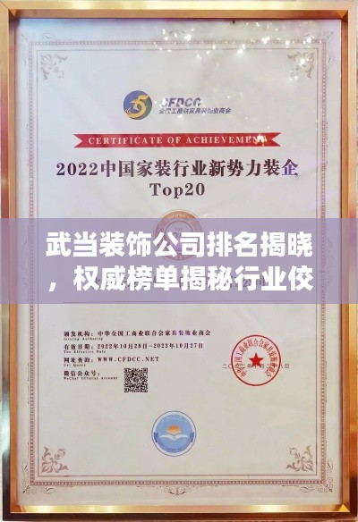 武当装饰公司排名揭晓，权威榜单揭秘行业佼佼者！