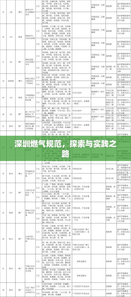 深圳燃气规范，探索与实践之路