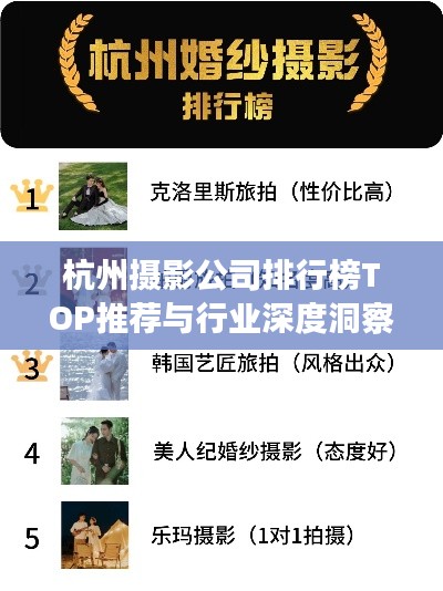 杭州摄影公司排行榜TOP推荐与行业深度洞察