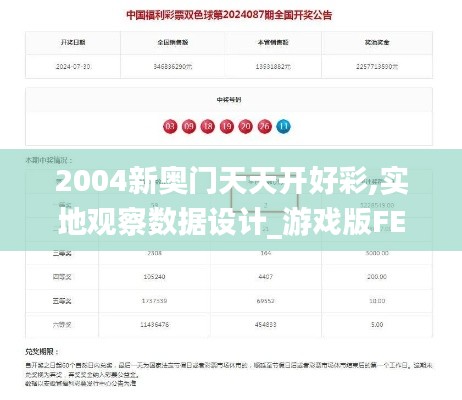 2004新奥门天天开好彩,实地观察数据设计_游戏版FEL9.41