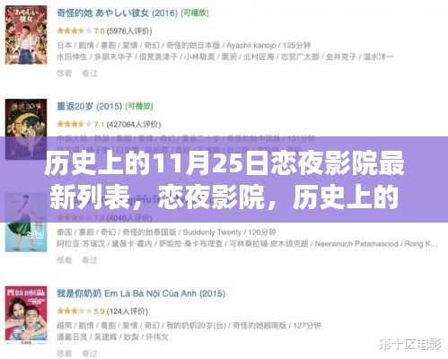 历史上的11月25日恋夜影院深度评测与介绍，最新影片新纪元盘点