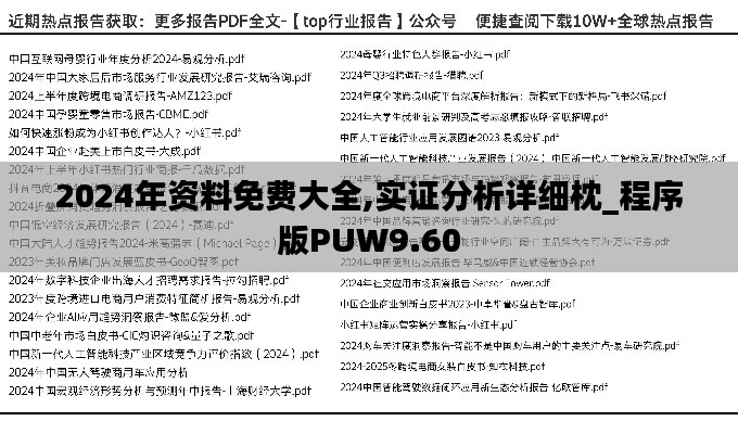 2024年资料免费大全,实证分析详细枕_程序版PUW9.60