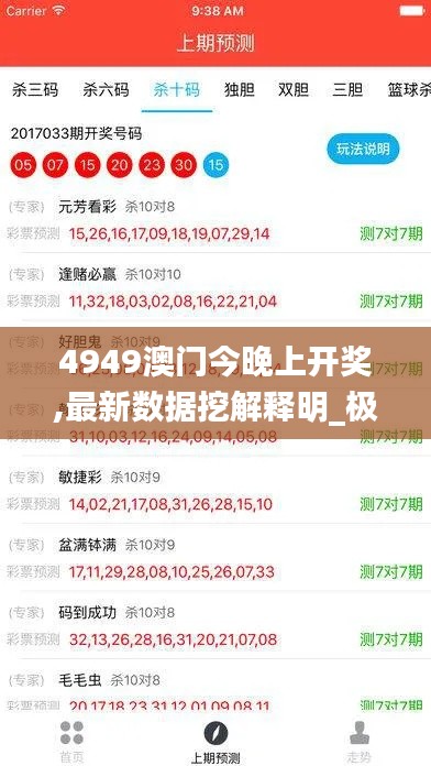 4949澳门今晚上开奖,最新数据挖解释明_极速版NUB9.68