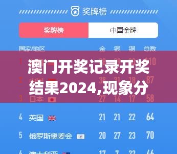 澳门开奖记录开奖结果2024,现象分析定义_装饰版APT9.40