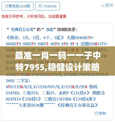 最准一肖一码一一子中特7955,稳健设计策略_携带版FNZ9.17