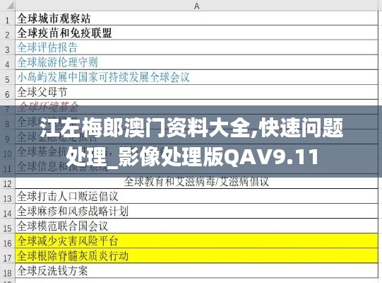 江左梅郎澳门资料大全,快速问题处理_影像处理版QAV9.11