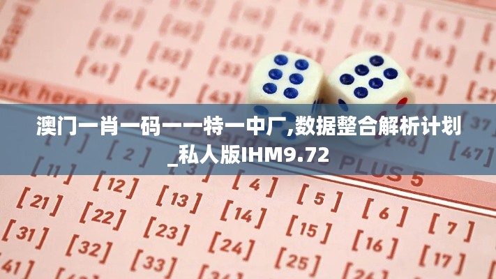 澳门一肖一码一一特一中厂,数据整合解析计划_私人版IHM9.72