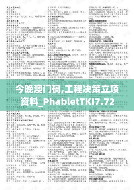 今晚澳门码,工程决策立项资料_PhabletTKI7.72