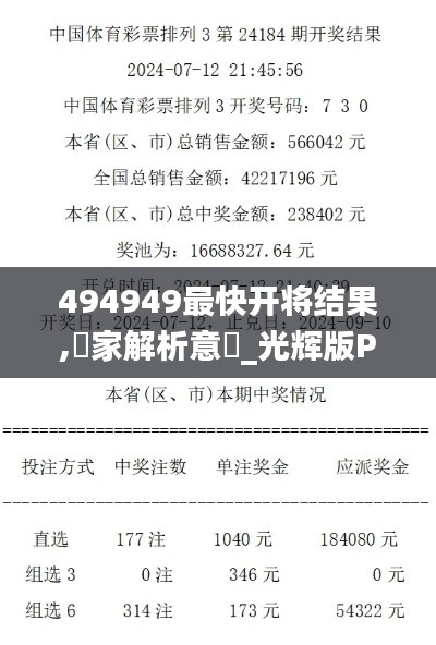 494949最快开将结果,專家解析意見_光辉版PXE7.16