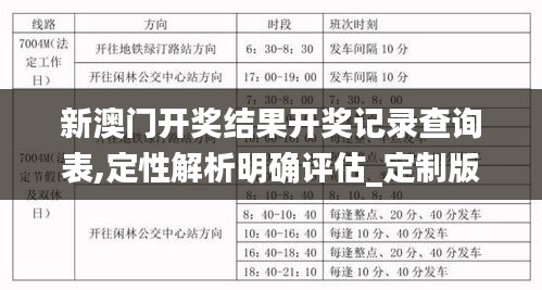 新澳门开奖结果开奖记录查询表,定性解析明确评估_定制版FFZ7.19