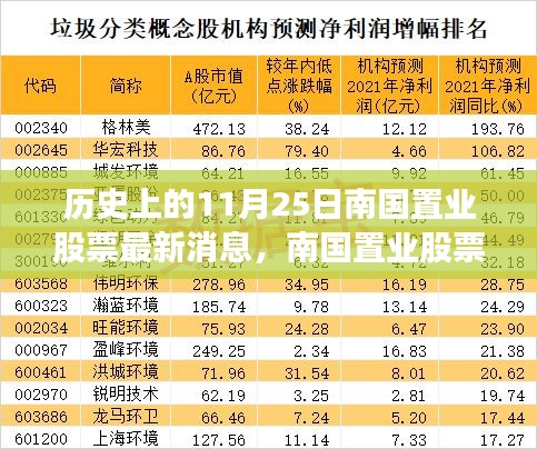 南国置业股票重磅更新，科技巨轮扬帆起航，新功能闪耀登场，11月25日最新消息揭秘！