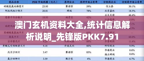 澳门玄机资料大全,统计信息解析说明_先锋版PKK7.91