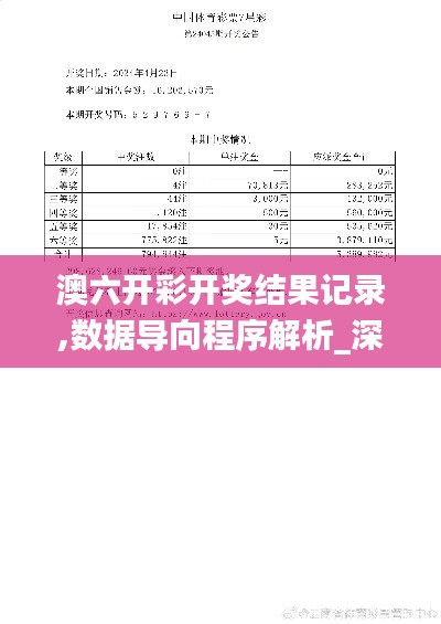 澳六开彩开奖结果记录,数据导向程序解析_深度版REF7.21