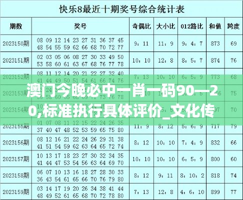 澳门今晚必中一肖一码90—20,标准执行具体评价_文化传承版ECT4.13