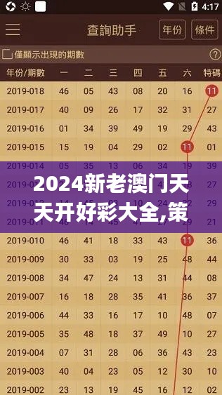 2024新老澳门天天开好彩大全,策略优化计划_定向版JHS8.26