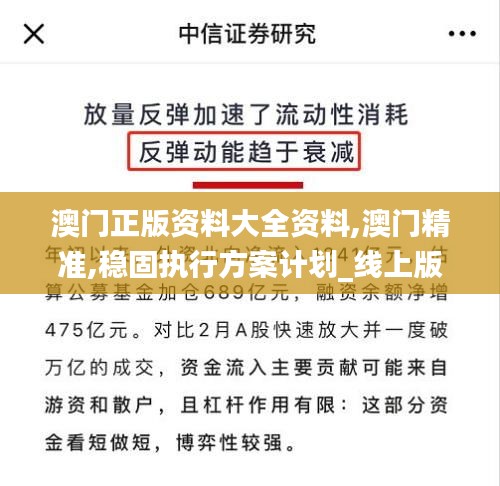 澳门正版资料大全资料,澳门精准,稳固执行方案计划_线上版WQU8.61