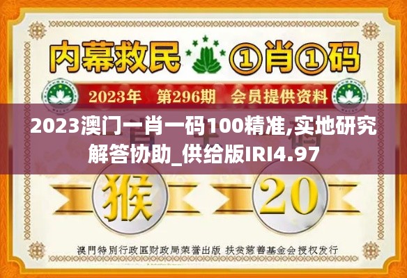 2023澳门一肖一码100精准,实地研究解答协助_供给版IRI4.97