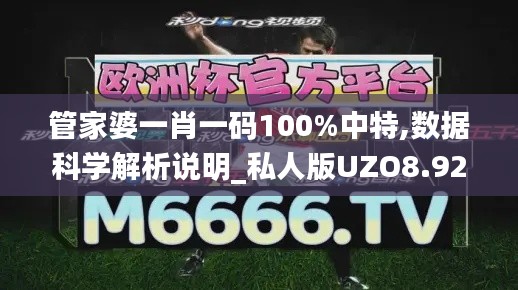 管家婆一肖一码100%中特,数据科学解析说明_私人版UZO8.92