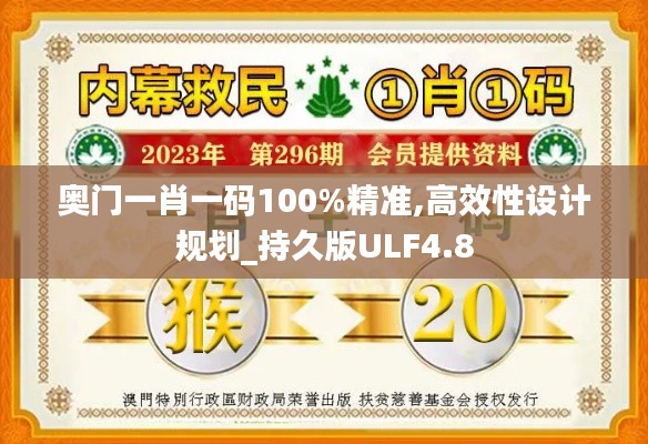 奥门一肖一码100%精准,高效性设计规划_持久版ULF4.8