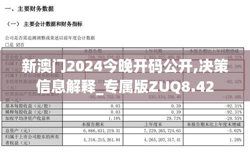 新澳门2024今晚开码公开,决策信息解释_专属版ZUQ8.42