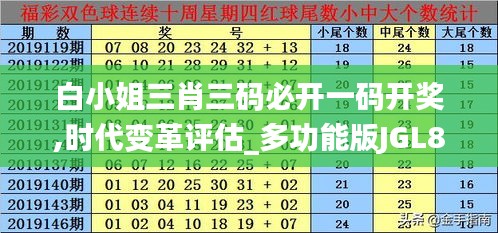 白小姐三肖三码必开一码开奖,时代变革评估_多功能版JGL8.31