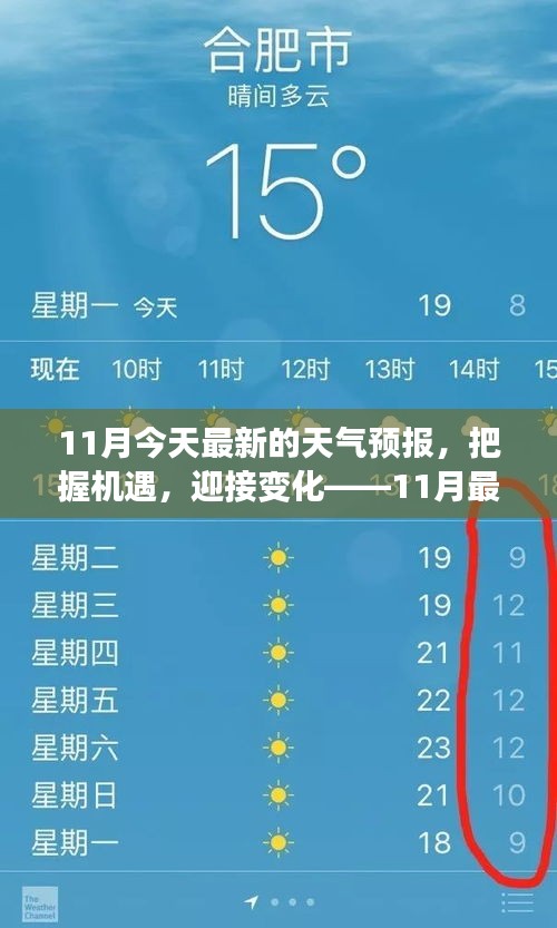 11月最新天气预报下的励志篇章，把握机遇，迎接变化