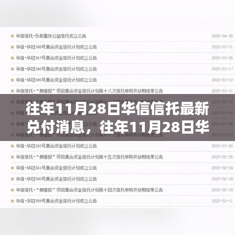 往年11月28日华信信托兑付指南，最新消息与操作详解