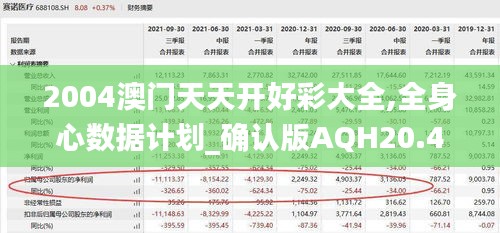 2004澳门天天开好彩大全,全身心数据计划_确认版AQH20.492