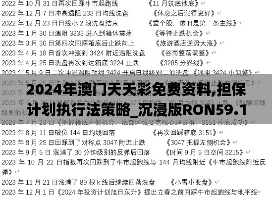 2024年澳门天天彩免费资料,担保计划执行法策略_沉浸版RON59.109