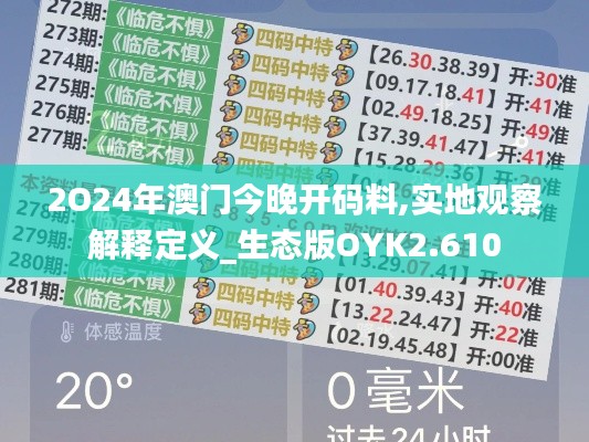 2O24年澳门今晚开码料,实地观察解释定义_生态版OYK2.610