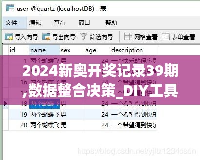 2024新奥开奖记录39期,数据整合决策_DIY工具版HQD60.827