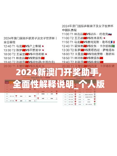 2024新澳门开奖助手,全面性解释说明_个人版TWR77.336