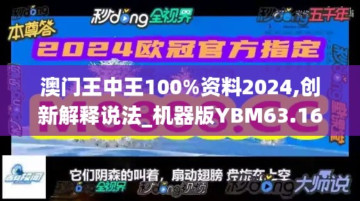 澳门王中王100%资料2024,创新解释说法_机器版YBM63.162