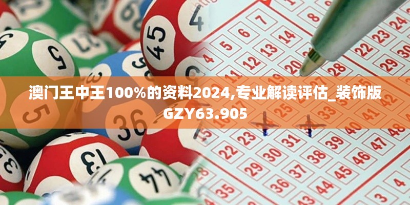 澳门王中王100%的资料2024,专业解读评估_装饰版GZY63.905