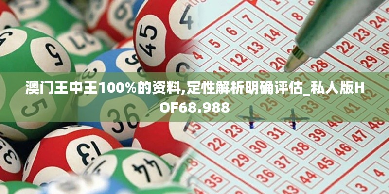 澳门王中王100%的资料,定性解析明确评估_私人版HOF68.988