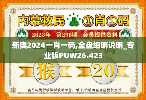 新奥2024一肖一码,全盘细明说明_专业版PUW26.423