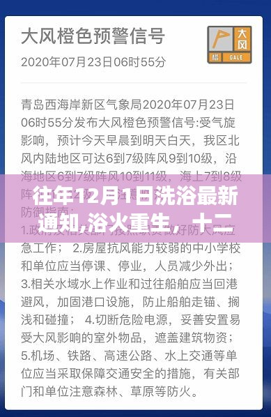 浴火重生，十二月一日洗浴新通知与学习自信之力提升篇章