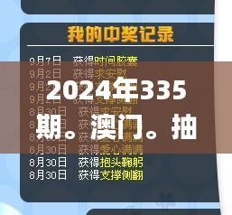 2024年335期。澳门。抽奖记录,专业解读操行解决_TBY69.751发布版