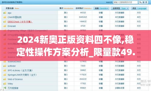 2024新奥正版资料四不像,稳定性操作方案分析_限量款49.222-2