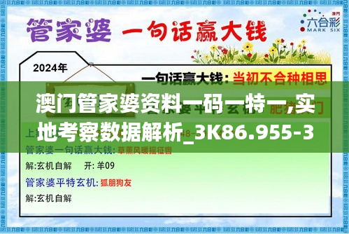 澳门管家婆资料一码一特一,实地考察数据解析_3K86.955-3