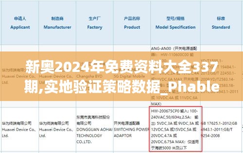 新奥2024年免费资料大全337期,实地验证策略数据_Phablet167.348-4