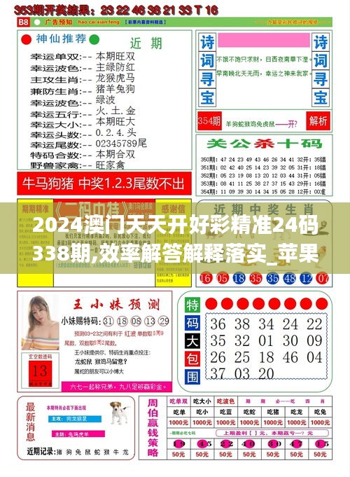 2024澳门天天开好彩精准24码338期,效率解答解释落实_苹果版99.812-2