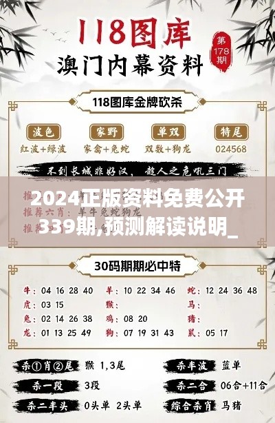 2024正版资料免费公开339期,预测解读说明_3K137.313-5