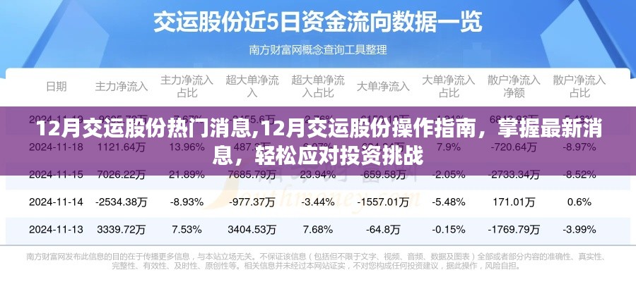 掌握交运股份最新动态，操作指南与热门消息助你应对投资挑战