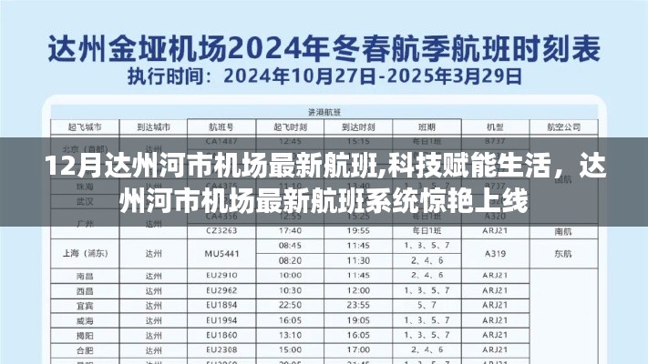 科技赋能生活，达州河市机场最新航班系统上线，航班信息一览无遗